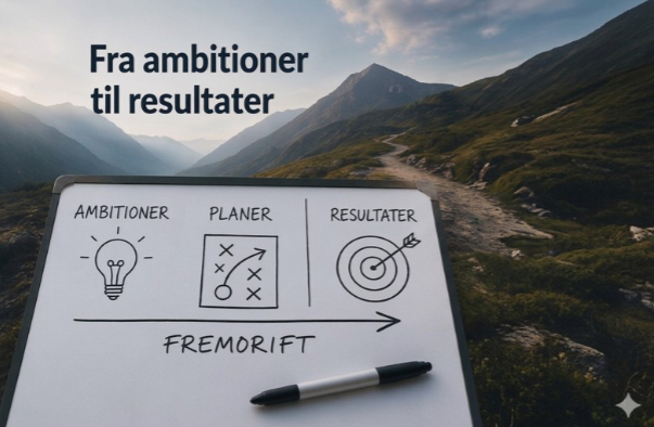 Skærmbillede fra opslaget: Fra ambitioner til resultater